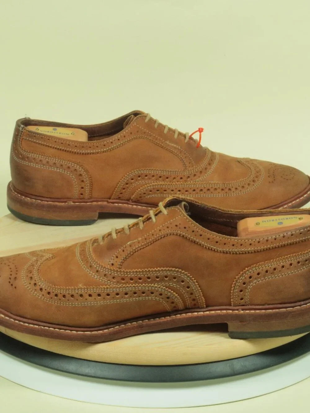 Allen Edmonds Neumok Dress Shoes Mens 11.5 EEE Brown Wingtip Extra Wide